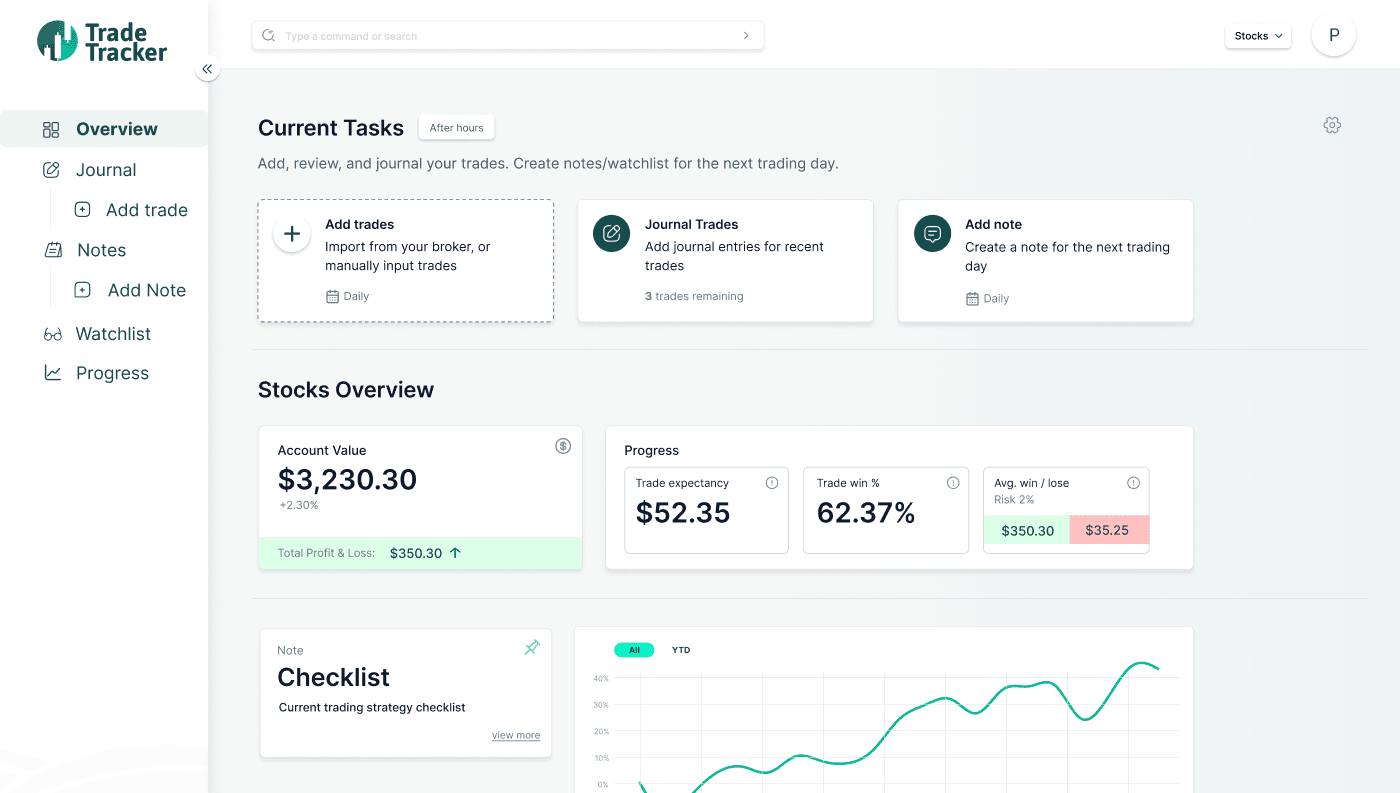 Trade Tracker App Preview